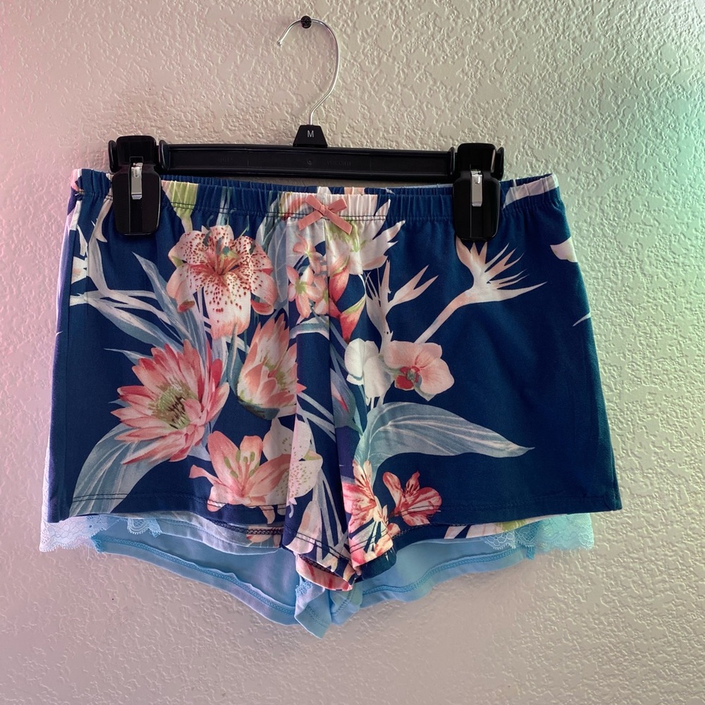 Flora By Flora Nikrooz 2 Pack Super Comfy Lounge Blue Shorts Size M